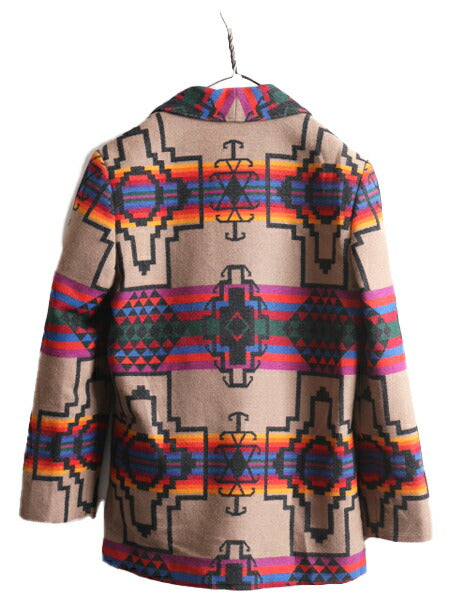 デッドストック 90s USA製 ペンドルトン ネイティブ テーラード ジャケット レディース M / ブレザー KNOCK ABOUTS PENDLETON ウール 総柄