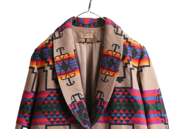デッドストック 90s USA製 ペンドルトン ネイティブ テーラード ジャケット レディース M / ブレザー KNOCK ABOUTS PENDLETON ウール 総柄