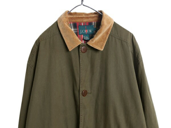 90s ジェイクルー ハンティング ジャケット メンズ L / オールド JCREW 巨人タグ チェック ライナー付き コットン カバーオール アウトドア