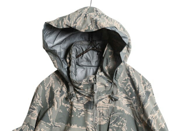 デッドストック 米軍実物 APECS デジタル タイガーカモ 迷彩 ゴアテックス ジャケット / SMALL LONG 新品 軍物 17年製 ミリタリー USAF ABU