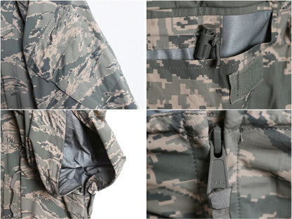 デッドストック 米軍実物 APECS デジタル タイガーカモ 迷彩 ゴアテックス ジャケット / SMALL LONG 新品 軍物 17年製 ミリタリー USAF ABU