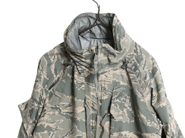 デッドストック 米軍実物 APECS デジタル タイガーカモ 迷彩 ゴアテックス ジャケット / SMALL LONG 新品 軍物 17年製 ミリタリー USAF ABU
