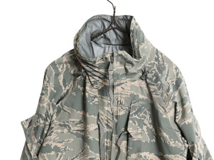 デッドストック 米軍実物 APECS デジタル タイガーカモ 迷彩 ゴアテックス ジャケット / SMALL LONG 新品 軍物 17年製 ミリタリー USAF ABU