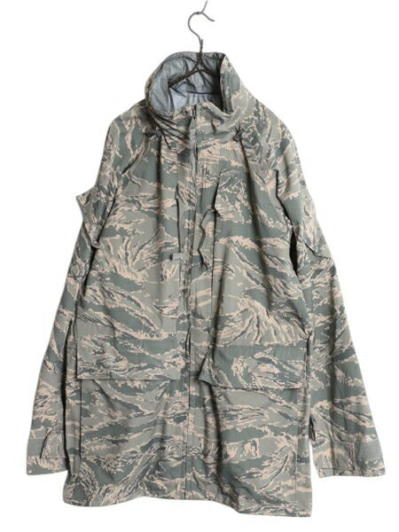 デッドストック 米軍実物 APECS デジタル タイガーカモ 迷彩 ゴアテックス ジャケット / SMALL LONG 新品 軍物 17年製 ミリタリー USAF ABU