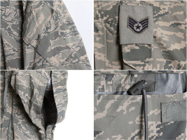 デッドストック 米軍実物 APECS デジタル タイガーカモ 迷彩 ゴアテックス ジャケット / SMALL X-SHORT 新品 09年製 ミリタリー USAF ABU