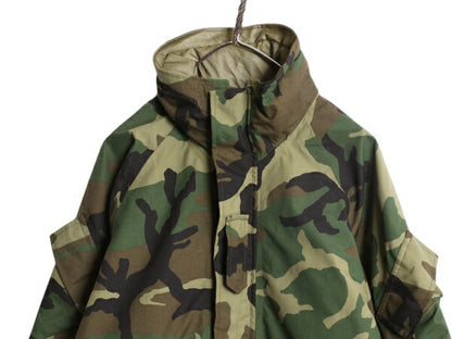 00s 米軍実物 USMC ECWCS ゴアテックス ウッドランドカモ 迷彩 ミリタリー ジャケット MEDIUM REGULAR / オールド 2nd GEN 軍物 収納フード