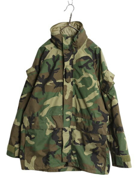 00s 米軍実物 USMC ECWCS ゴアテックス ウッドランドカモ 迷彩 ミリタリー ジャケット MEDIUM REGULAR / オールド 2nd GEN 軍物 収納フード