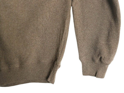 80s エルエルビーン ハーフジップ ニット セーター メンズ L / ヴィンテージ LLBEAN プルオーバー ハイネック ウール コットン 裏起毛 無地