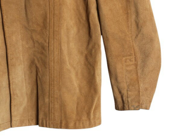 90s OLD GAP 本革 スウェード レザー シャツ ジャケット メンズ XL 古着 オールド ギャップ 革ジャン ロング丈 ジャンパー 大きいサイズ 茶