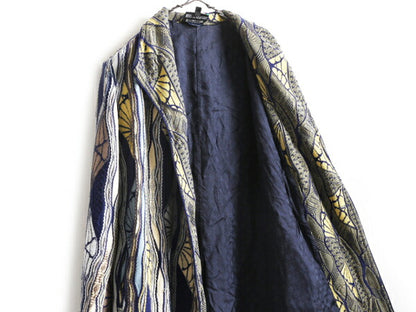 90s オーストラリア製 ■ COOGI 3D 立体編み コットン ニット ジャケット レディース S / 90年代 コート ロング カーディガン 羽織り 総柄