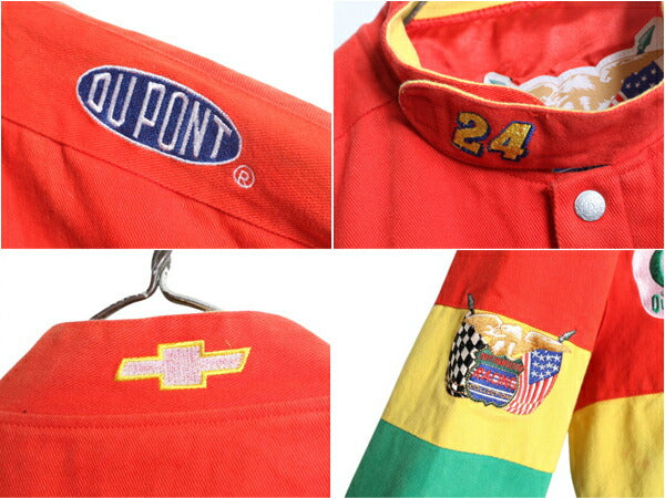 90s ジェフハミルトン レーシング ジャケット メンズ XXL / 古着 オールド 当時物 NASCAR 50周年記念 DUPONT コットン 企業物 大きいサイズ