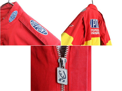 90s ナスカー オフィシャル コットン レーシング ジャケット メンズ XL 古着 オールド CHASE NASCAR ジェフゴードン DUPONT 当時物 企業物