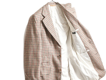 イギリス製  ターンブル&アッサー ツイード テーラード ジャケット メンズ S / ブレザー Turnbull&Asser チェック チェンジポケット 英国製