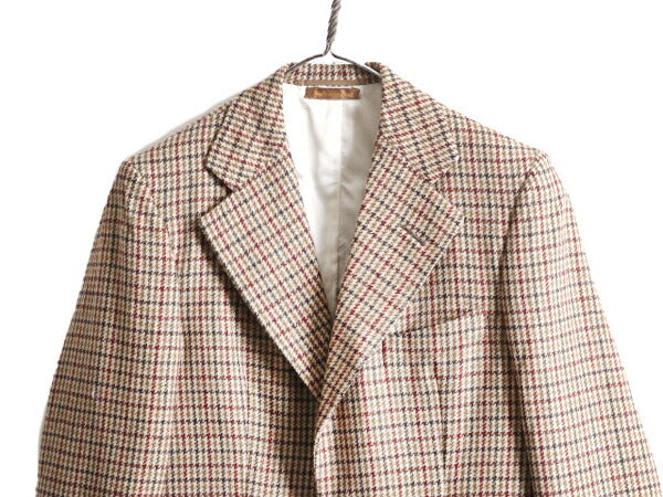 イギリス製  ターンブル&アッサー ツイード テーラード ジャケット メンズ S / ブレザー Turnbull&Asser チェック チェンジポケット 英国製