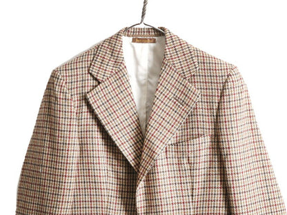 イギリス製  ターンブル&アッサー ツイード テーラード ジャケット メンズ S / ブレザー Turnbull&Asser チェック チェンジポケット 英国製