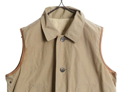 00s LAUREN ラルフローレン リバーシブル ベスト レディース L オールド ポロ ハンティング シューティング サファリ 重ね着 前開き カーキ