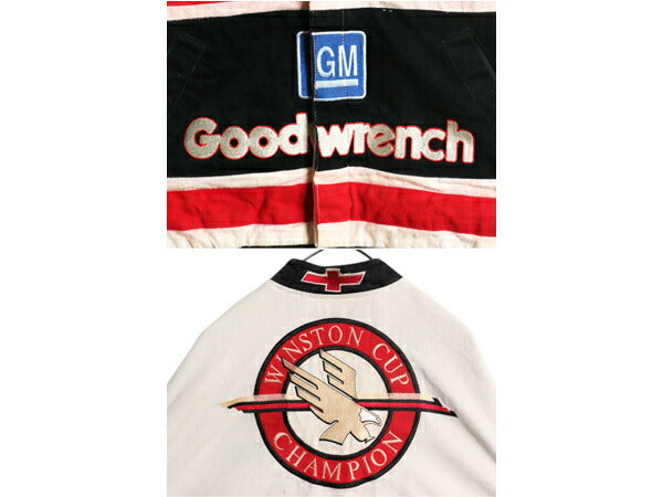 90s USA製 ジェフハミルトン ナスカー レーシング ジャケット メンズ XL オールド 当時物 NASCAR 企業物 ジャンパー ブルゾン 大きいサイズ