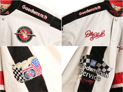 90s USA製 ジェフハミルトン ナスカー レーシング ジャケット メンズ XL オールド 当時物 NASCAR 企業物 ジャンパー ブルゾン 大きいサイズ