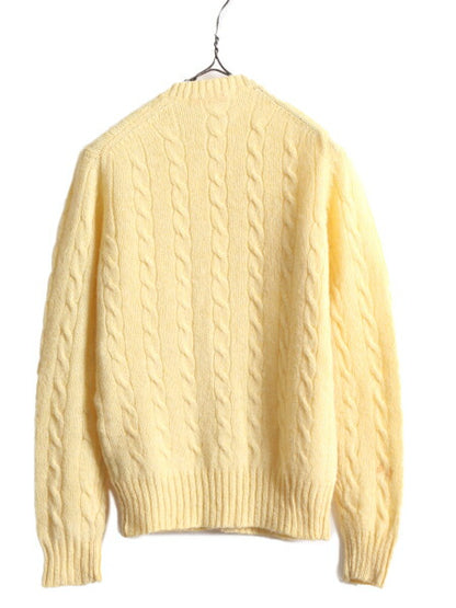 70s ブルックスブラザーズ シェットランド ウール ケーブル ニット カーディガン レディース S 程/ ヴィンテージ BROOKS BROTHERS セーター