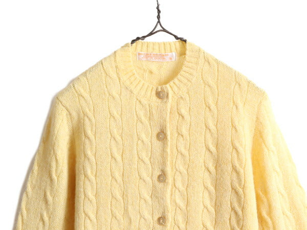 70s ブルックスブラザーズ シェットランド ウール ケーブル ニット カーディガン レディース S 程/ ヴィンテージ BROOKS BROTHERS セーター