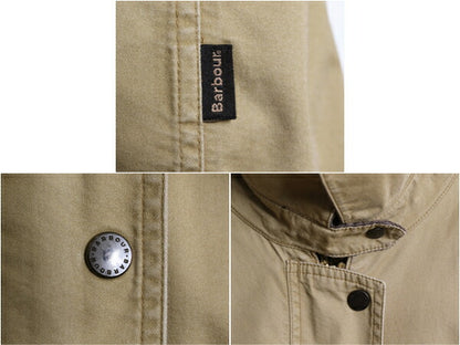 バブアー ハーフ コート レディース L 程 Barbour 中綿 キルティング ジャケット ジャンパー 3ワラント ノンオイルド フルジップ ベージュ