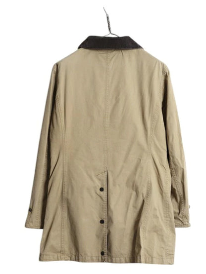 バブアー ハーフ コート レディース L 程 Barbour 中綿 キルティング ジャケット ジャンパー 3ワラント ノンオイルド フルジップ ベージュ