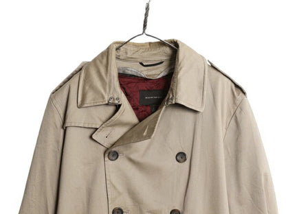 バナナリパブリック トレンチ ハーフ コート メンズ L BANANA REPUBLIC 中綿 キルティング 脱着 ライナー付き ジャケット カーキ ベージュ