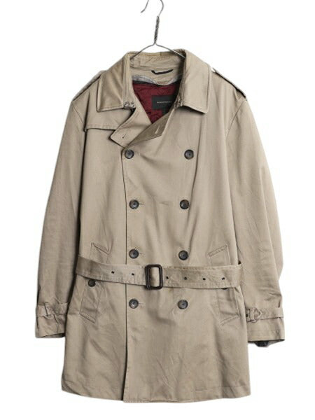 バナナリパブリック トレンチ ハーフ コート メンズ L BANANA REPUBLIC 中綿 キルティング 脱着 ライナー付き ジャケット カーキ ベージュ