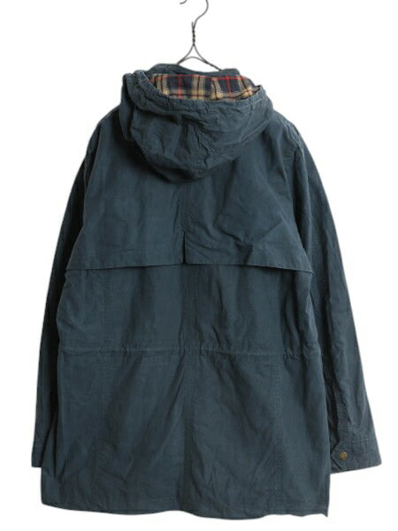 オービス オイルド コットン パーカー ジャケット レディース L ハーフコート ORVIS ワックスド チェック ライナー付き HALLEY STEVENSONS