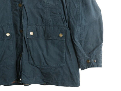 オービス オイルド コットン パーカー ジャケット レディース L ハーフコート ORVIS ワックスド チェック ライナー付き HALLEY STEVENSONS