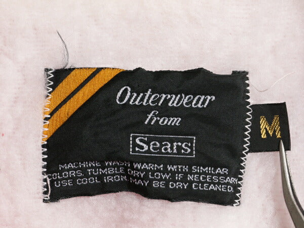 デッドストック 80s シアーズ 裏 ボア ナイロン コーチ ジャケット メンズ M / ヴィンテージ SEARS パイル フリース ブルゾン 無地 レッド