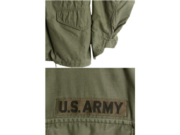 60s 米軍実物 US ARMY M-65 フィールド ジャケット SMALL  LONG / ヴィンテージ ミリタリー ジャンパー ブルゾン 軍物 2nd アルミ オリーブ