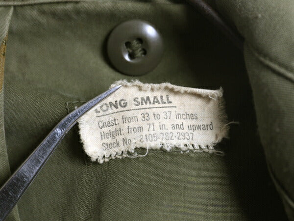 60s 米軍実物 US ARMY M-65 フィールド ジャケット SMALL  LONG / ヴィンテージ ミリタリー ジャンパー ブルゾン 軍物 2nd アルミ オリーブ