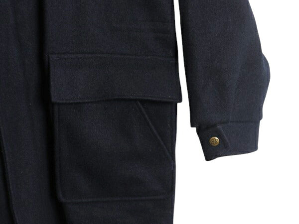 70s 80s USA製 エディ―バウアー メルトン ウール ハーフ コート メンズ XL / ヴィンテージ Eddie Bauer ジャケット ライナー付き 黒タグ