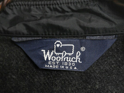 80s USA製 ウールリッチ ウール ダブル マッキーノ ジャケット メンズ L 旧タグ ヴィンテージ WOOLRICH ブルゾン CPO エルボーパッチ 濃灰