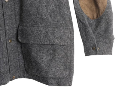 90s USA製 ペンドルトン ウール ハーフ コート メンズ XL オールド PENDLETON 本革 エルボーパッチ 中綿 ライナー付き ジャケット 無地 灰