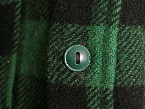 50s ウールリッチ ブロック チェック 長袖 CPO ウール シャツ メンズ M 程 古着 黒タグ ヴィンテージ WOOLRICH ジャケット ヘビーウェイト