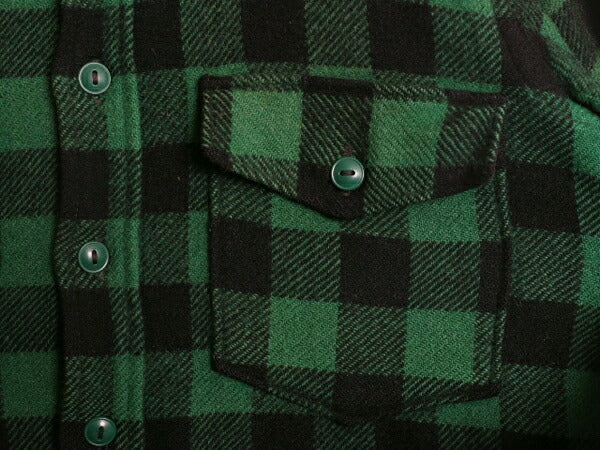 50s ウールリッチ ブロック チェック 長袖 CPO ウール シャツ メンズ M 程 古着 黒タグ ヴィンテージ WOOLRICH ジャケット ヘビーウェイト