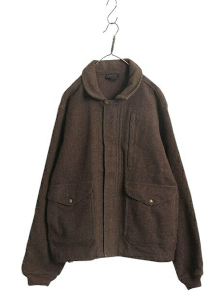 00s USA製 フィルソン ウール ボンバー ジャケット メンズ XL オールド FILSON マッキーノ ジャンパー ブルゾン 大きいサイズ ハンティング