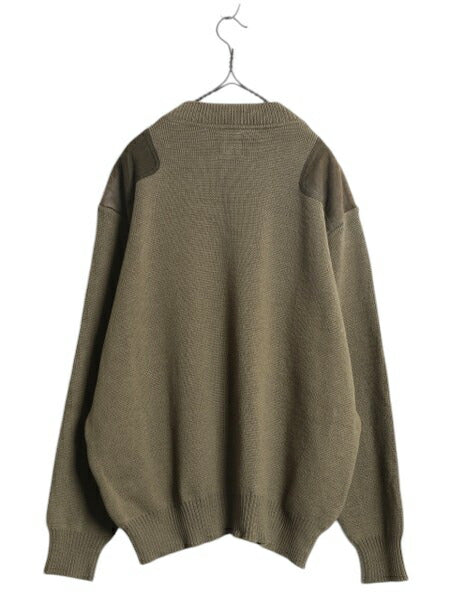 00s USA製 フィルソン ヘンリーネック ガイド セーター メンズ L 古着 FILSON オールド ウール ニット 本革 ヌバック レザー ハンティング