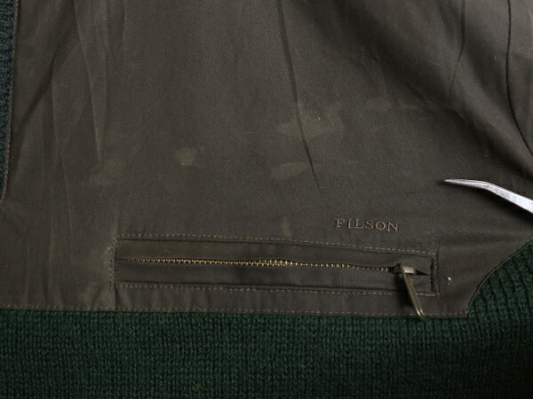 フィルソン ハーフジップ ガイド セーター メンズ XL 古着 FILSON ウール オイルド クロス プルオーバー ヘビーウェイト 大きいサイズ 廃盤