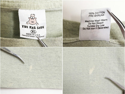 90s USA製 ジョーク イラスト プリント Tシャツ メンズ XL 古着 オールド THE FAR SIDE アート キャラクター ヘビーウェイト 大きいサイズ
