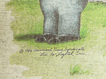 90s USA製 ジョーク イラスト プリント Tシャツ メンズ XL 古着 オールド THE FAR SIDE アート キャラクター ヘビーウェイト 大きいサイズ
