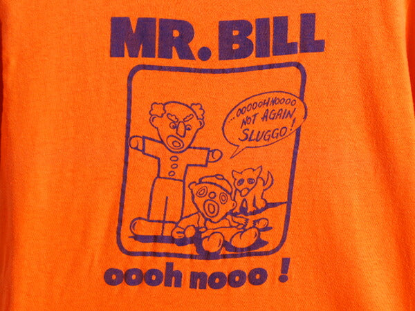 70s USA製 ビンテージ ■ MR.BILL キャラクター プリント 半袖 Tシャツ ( M メンズ レディース 小さめ S 程) 古着 70年代 HANES ヘインズ