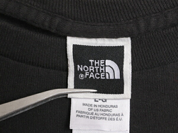 ノースフェイス ロゴ プリント 長袖 Tシャツ メンズ L / The North Face アウトドア ロンT クライミング ボックスロゴ バックプリント 黒