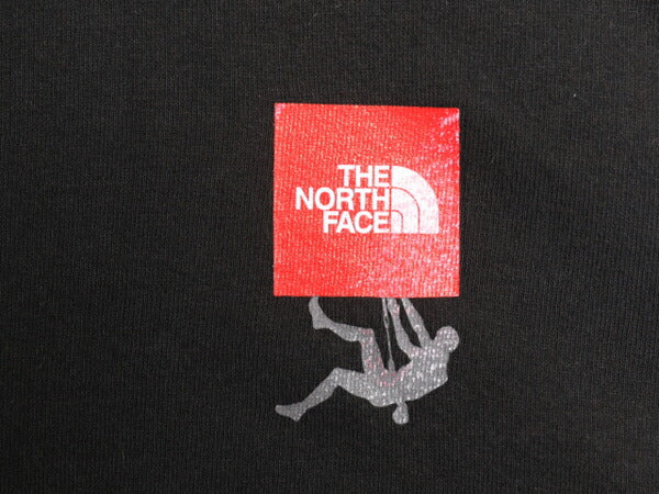 ノースフェイス ロゴ プリント 長袖 Tシャツ メンズ L / The North Face アウトドア ロンT クライミング ボックスロゴ バックプリント 黒