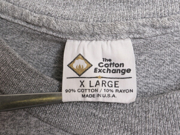 90s USA製 3段 カレッジ ホッケー プリント 半袖 Tシャツ メンズ XL / 古着 オールド シングルステッチ 大きいサイズ ヘビーウェイト 杢 灰