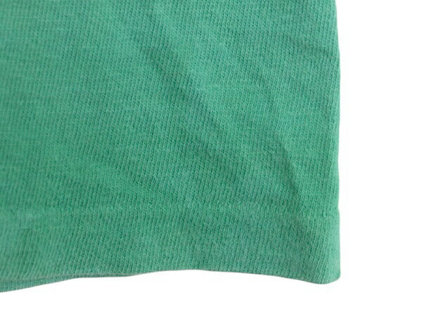 60s USA製 2段 プリント Tシャツ M 小さめ メンズ レディース S / ヴィンテージ ラッセル 黒金タグ 100% COTTON シングルステッチ グリーン