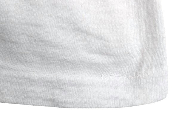 70s ジョーク エロ メッセージ 染込み プリント リンガー Tシャツ メンズ M / ヴィンテージ イラスト シングルステッチ ツートン 当時物 白