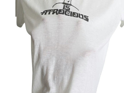 70s USA製 キャラクター イラスト 染込み プリント Tシャツ メンズ M / ヴィンテージ アート バックプリント シングルステッチ シアーズ 白